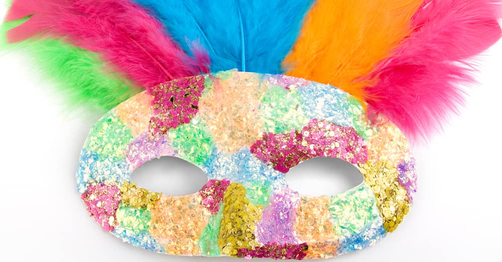 Glitter maskers knutselen