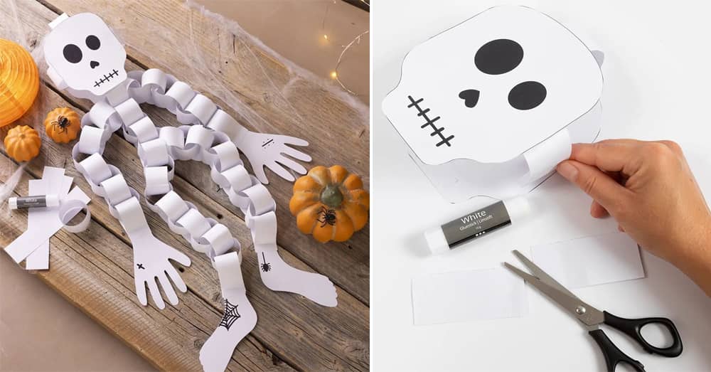 Knutselidee: Halloween Skelet knutselen