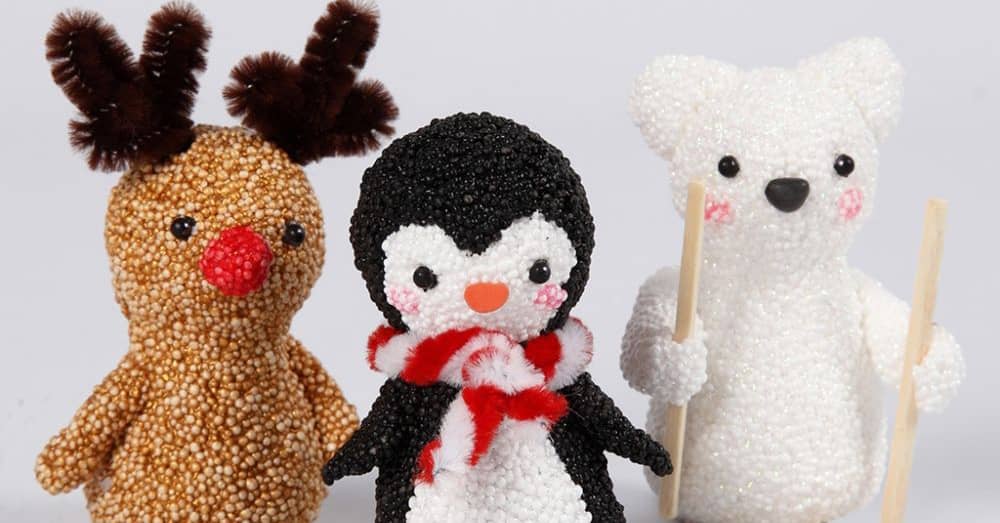 Kerst poppetjes van Foam Clay