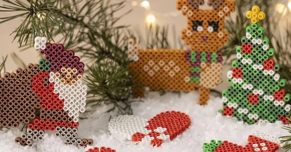 Knutselidee: Kerstdecoratie van Bio Strijkkralen