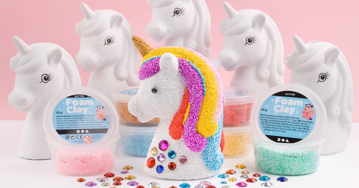 Spaarpot versieren met Foam Clay