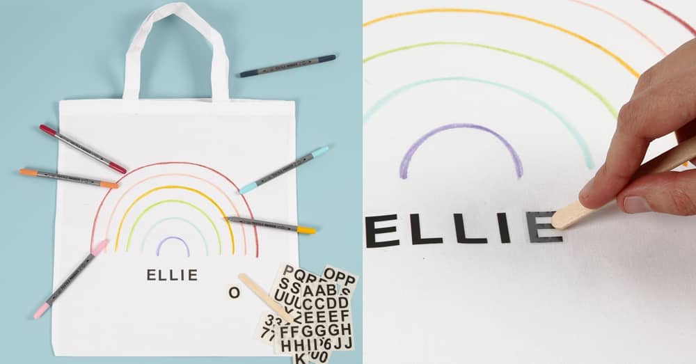 Knutseltip: Hoe versier je een katoenen tas met Textielstiften en Rub-on stickers