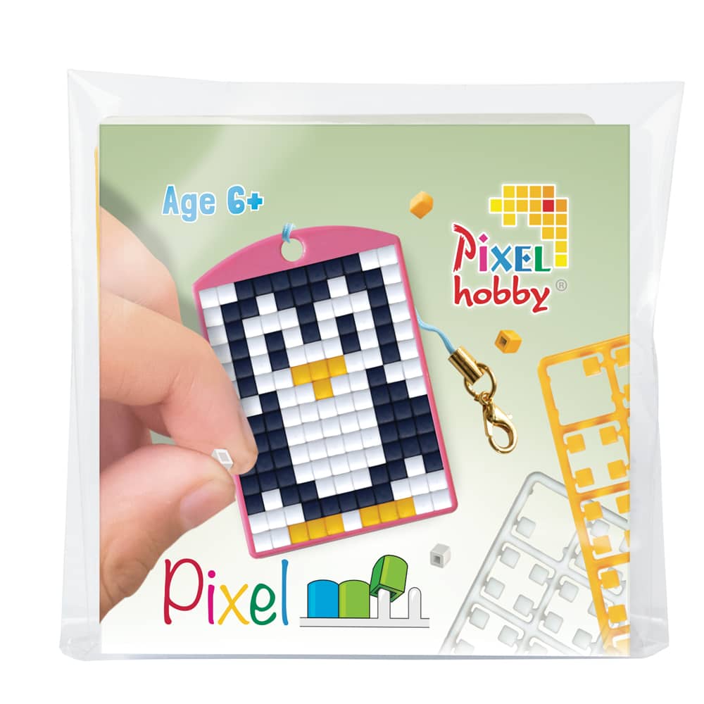 Knutselpakketje Pixelhobby Sleutelhanger Pinguïn 