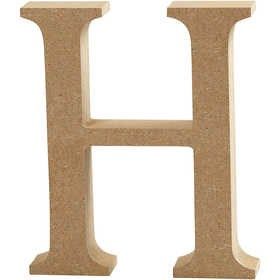 MDF Letter H | Hoogte 13 cm