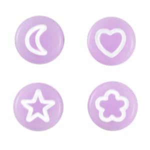 Sieraden maken met kinderen - lila kralen