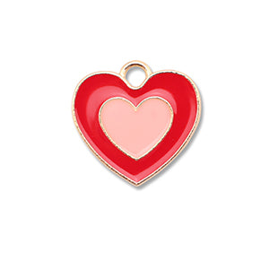 Bedel Hartje roze rood