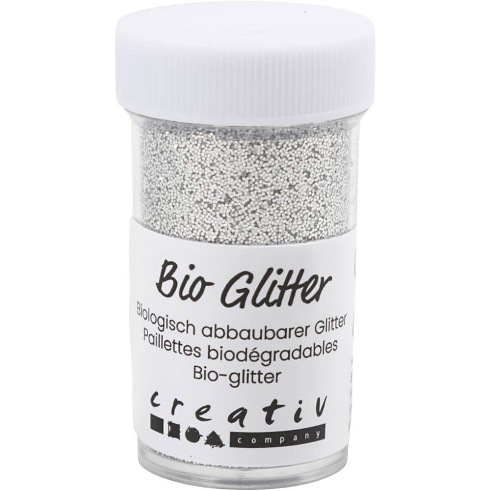 Biologisch afbreekbare glitter - zilver