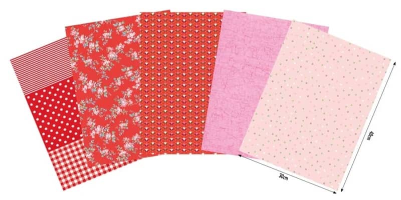 Decoupagepapier roze en rode 