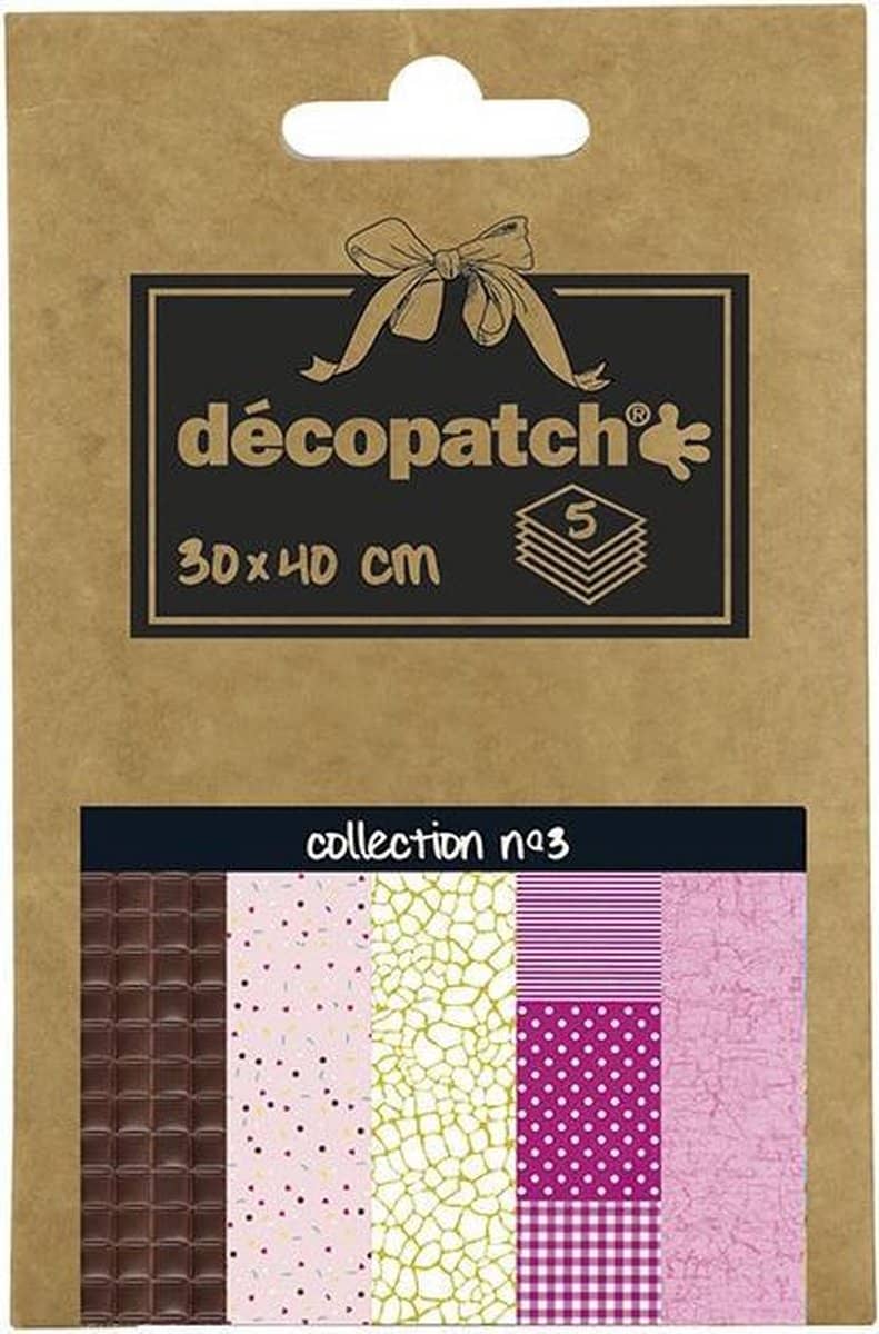 Decopatch Decoupage papier DP003O Chocolade - roze