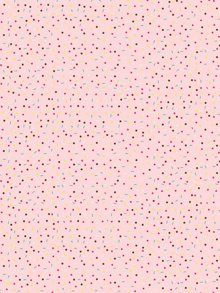 Vel decoupage papier, roze met hartjes en stippen