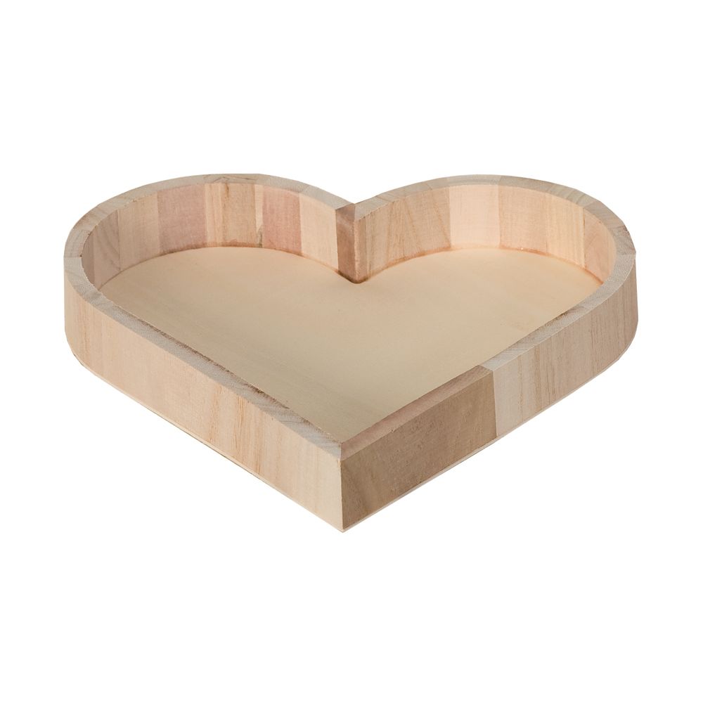 Hartvormig Dienblad van hout
