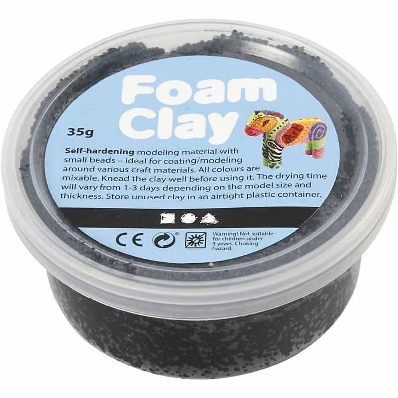 Foam Clay Zwart - Lucht drogende klei