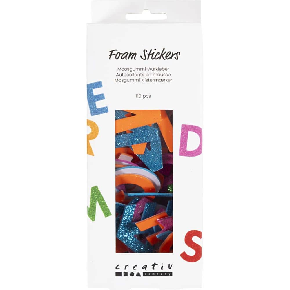 EVA Foam Glitter Stickers Alfabet