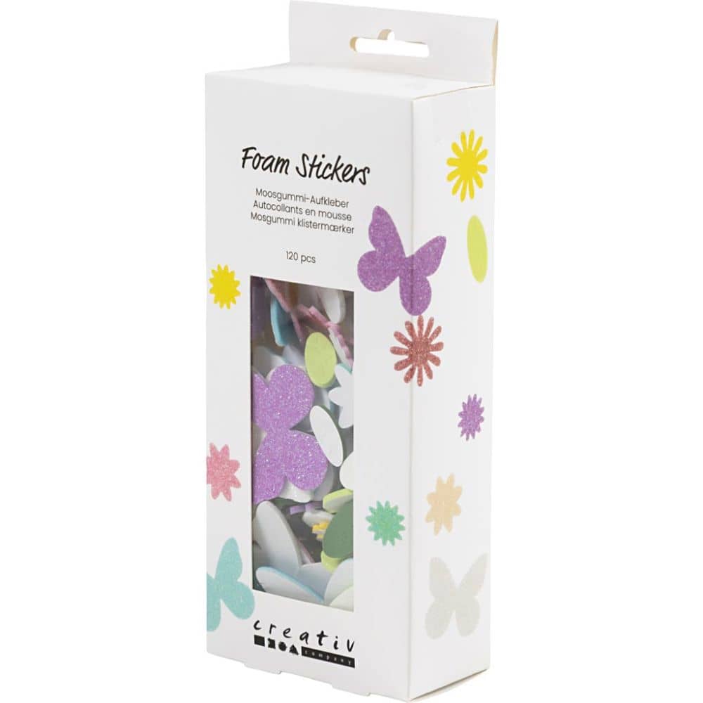Foam Stickers Bloemen en Vlinders - 110 st