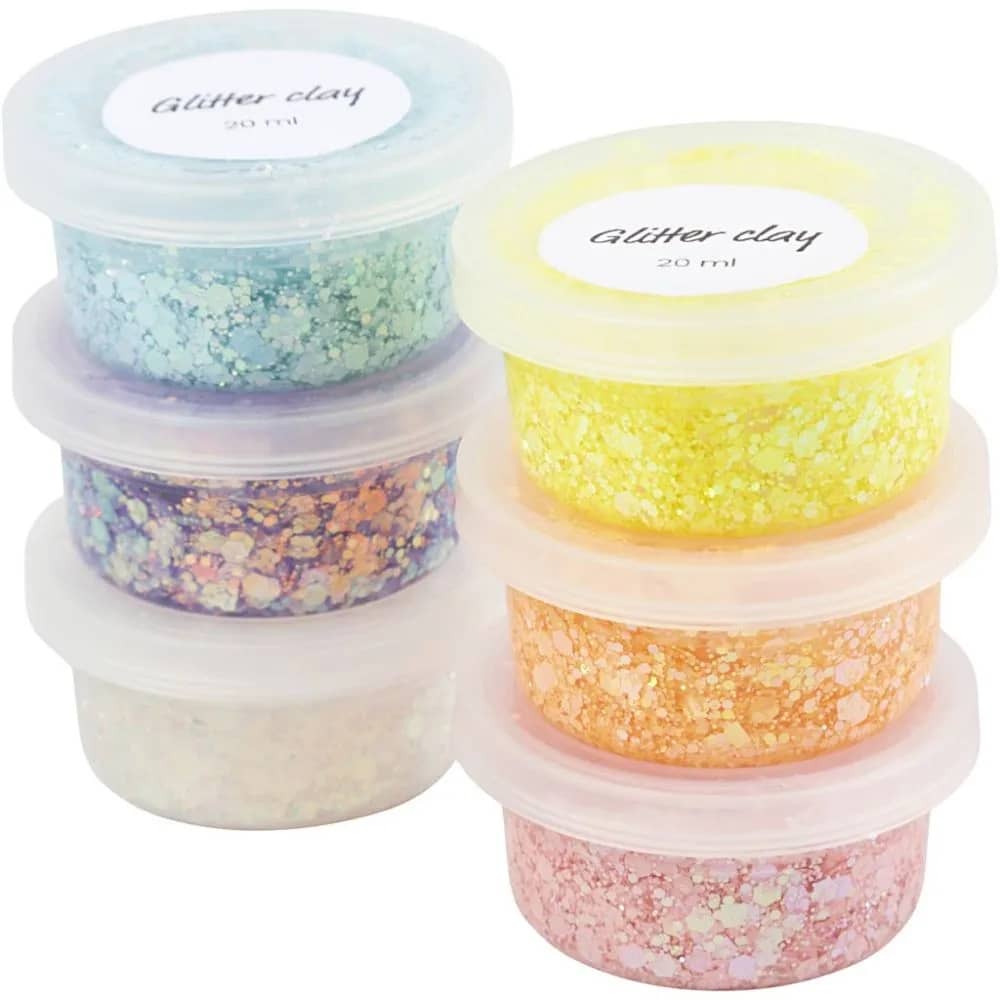 Glitter Clay Pastel kleuren