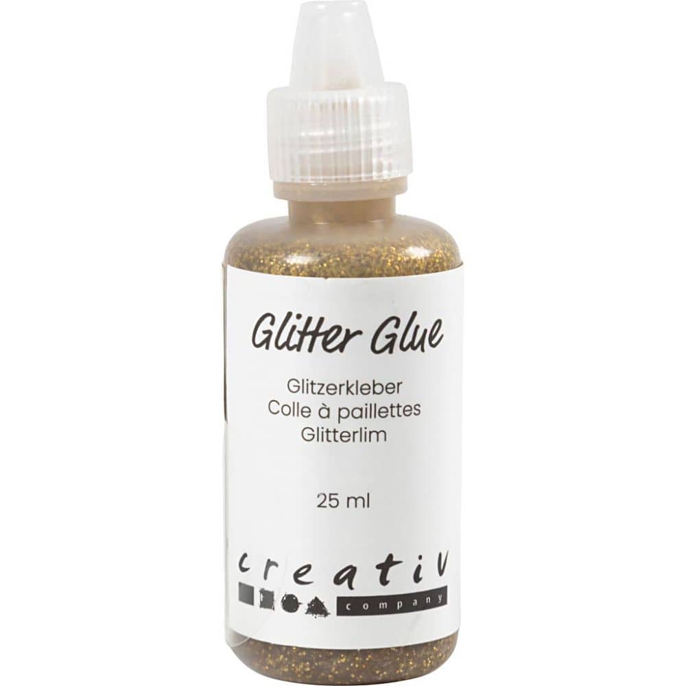 Flesje Glitterlijm met gouden glitters,25 ml