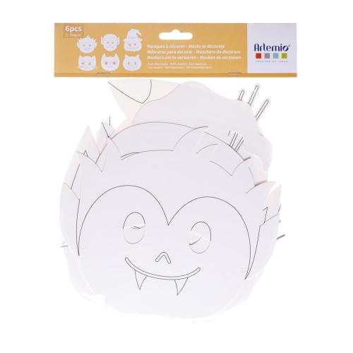 Halloween maskers om in te kleuren