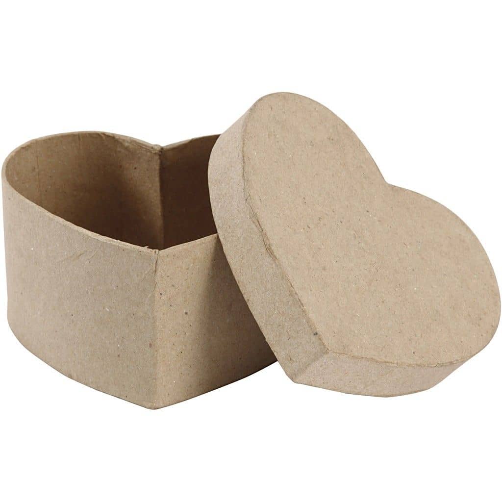 Hartvormig Doosje van papier-maché