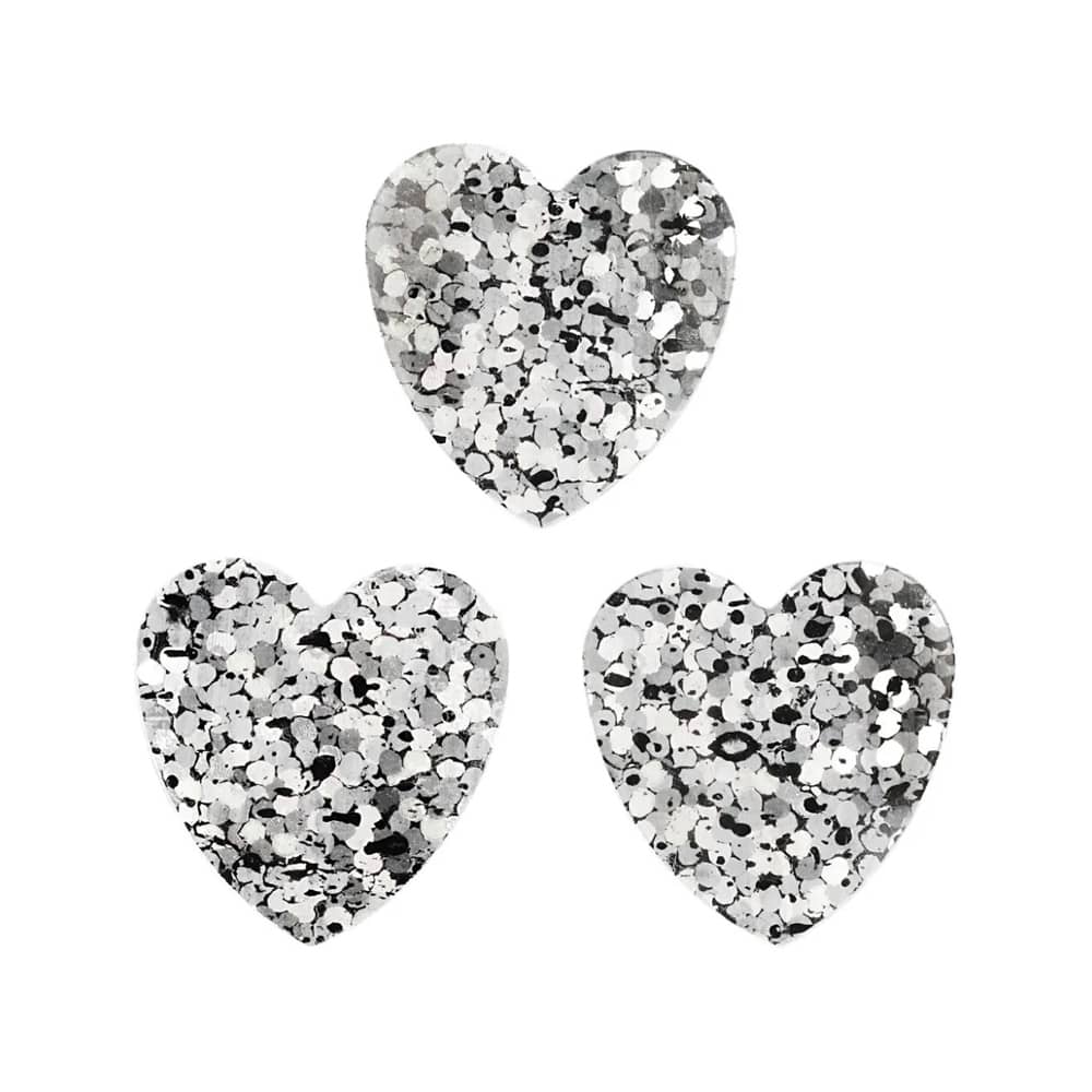 Hart Pailletten Zilver