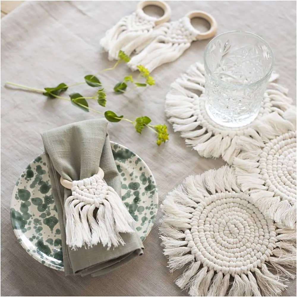 Hobbyset macramé tafeldecoratie maken