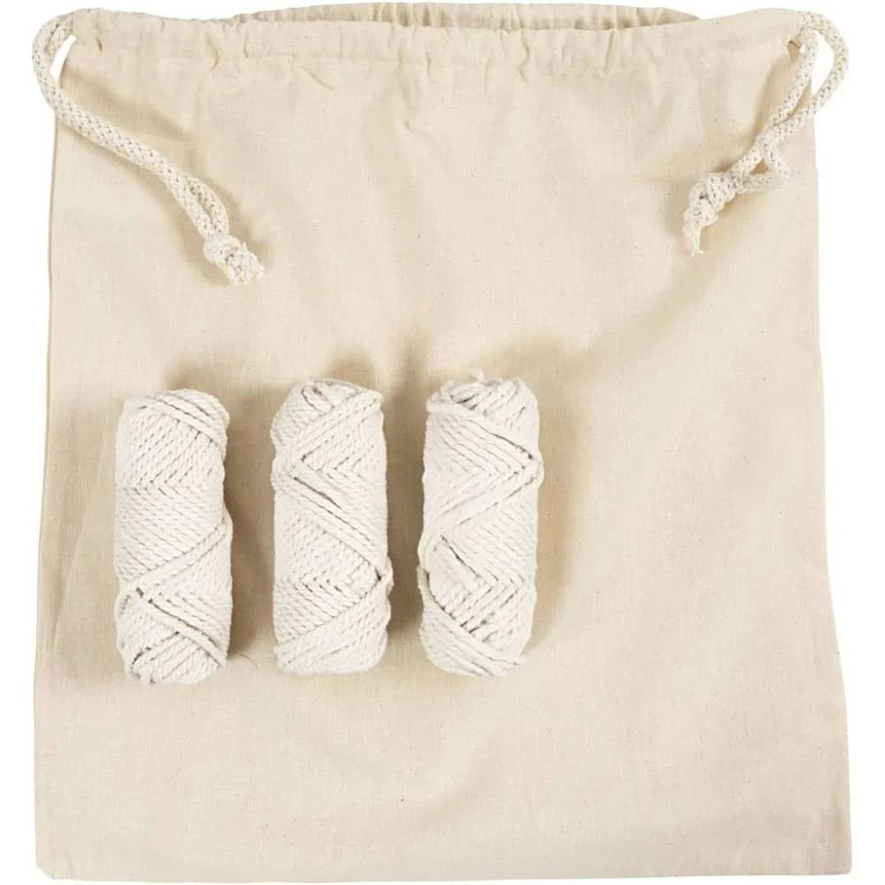 Inhoud hobbyset Macramé tas maken