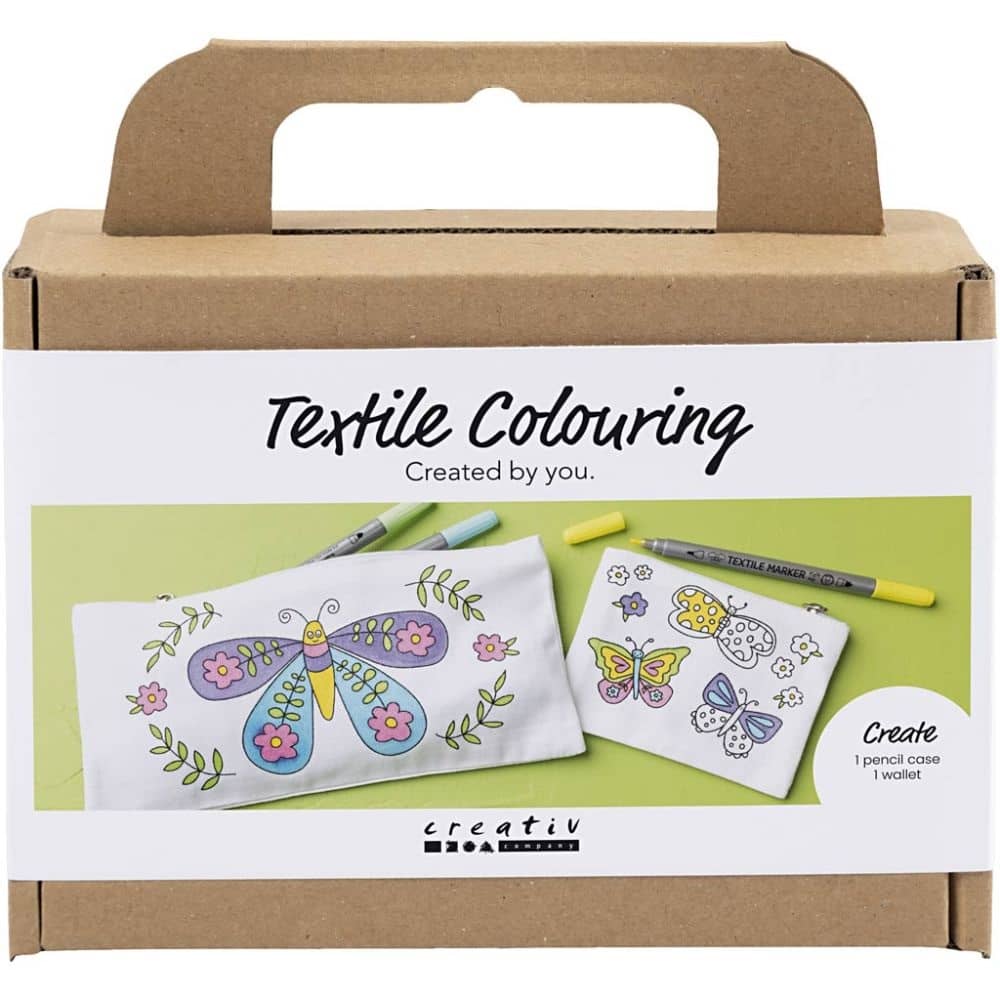 Knutselpakket Etuis inkleuren met textielstiften