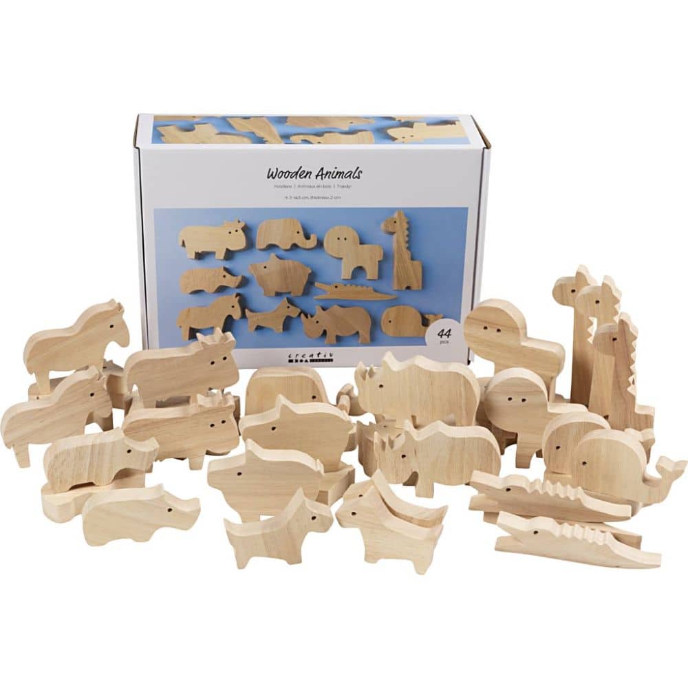 Houten Dieren knutselen met kinderen