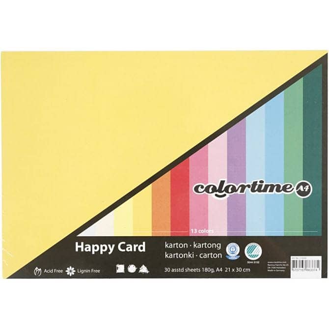 Karton A4 in lente kleuren