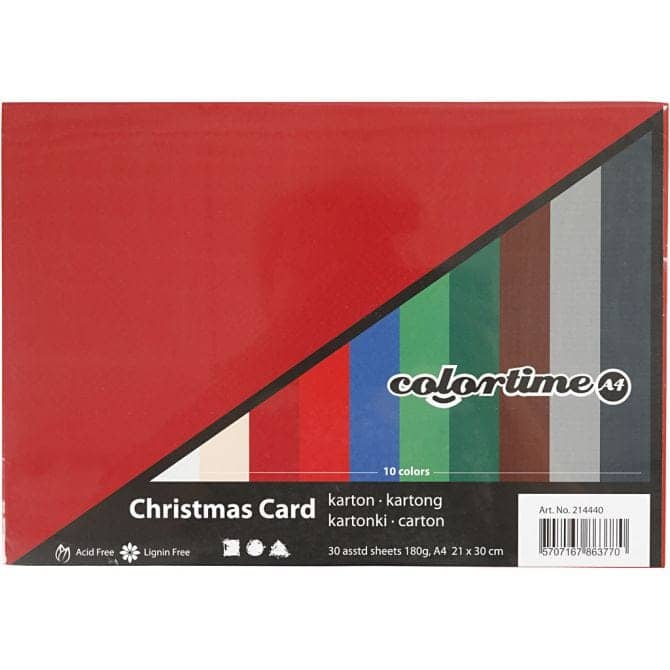 30 vellen kerst karton - A4