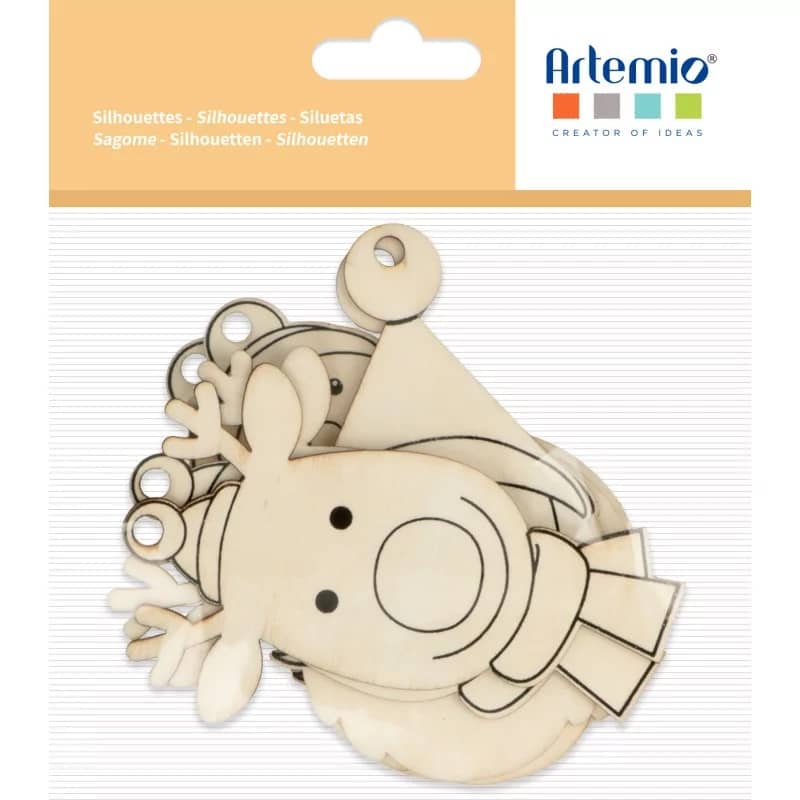 Houten Kerstfiguren | 6 st | ca. 10 cm