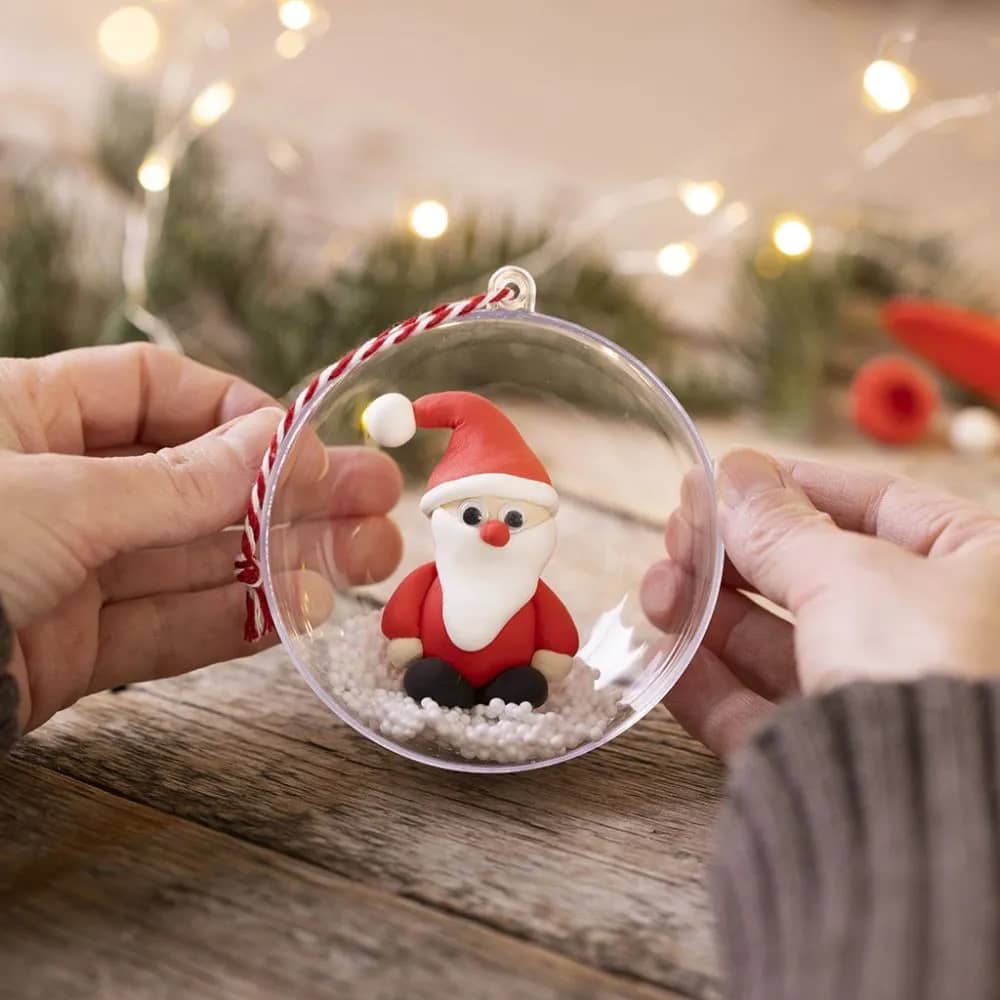 Kerstbal Kerstman knutselen | Mini knutselset | 8 cm