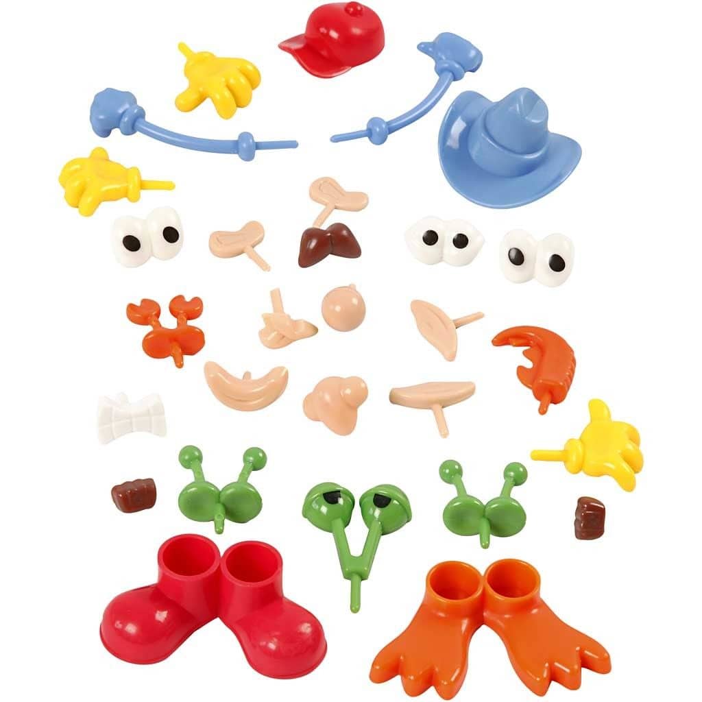 Lichaamsdelen voor het knutselen van klei figuren