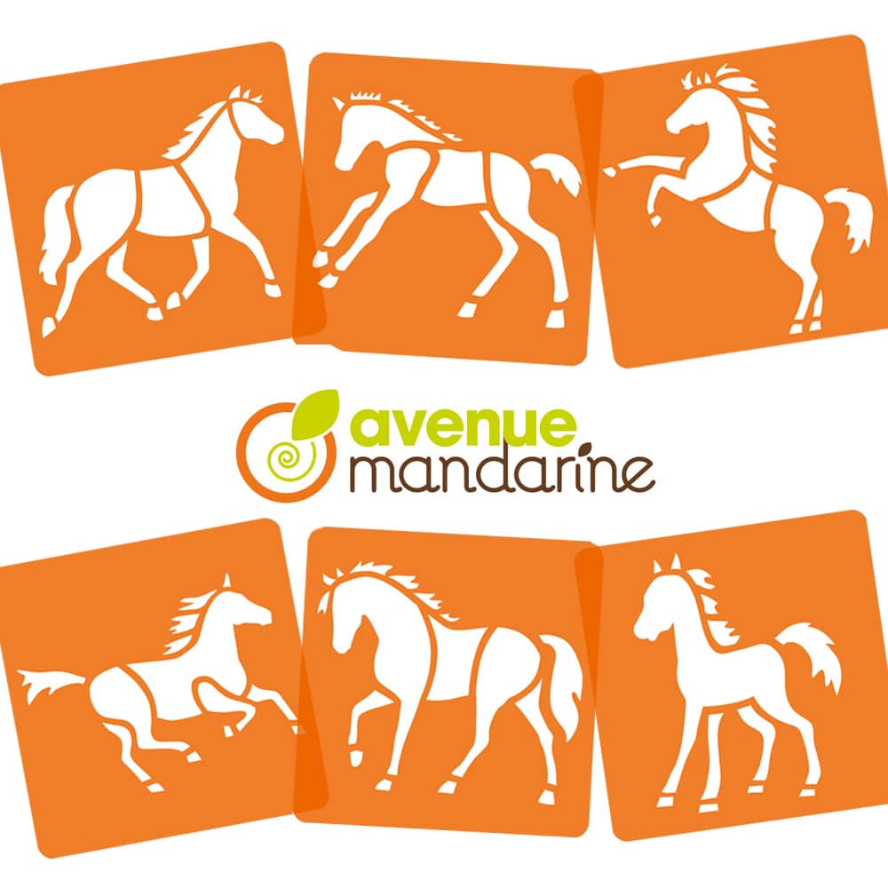 Sjablonen met paarden