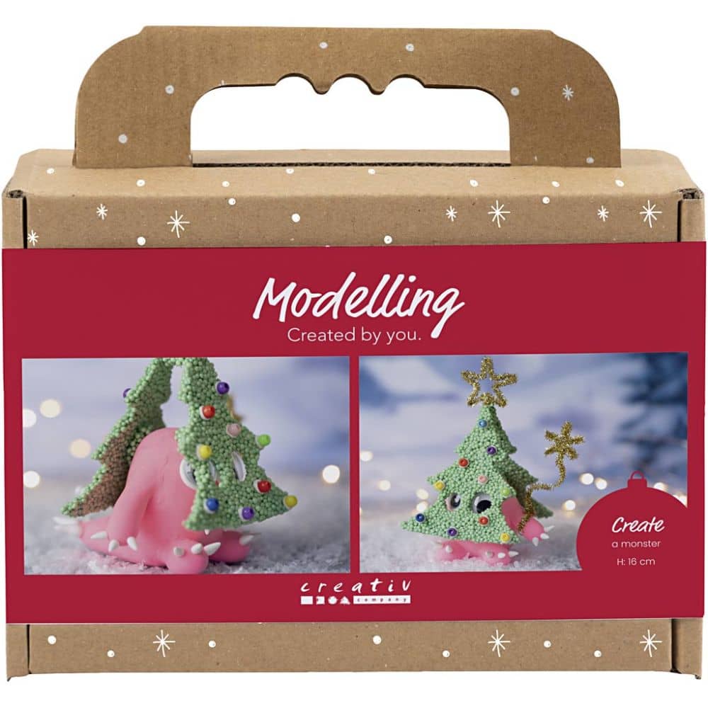 Knutselpakketje Kerstmonster kleien