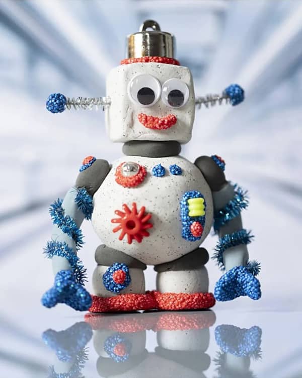 Robotje van klei en leuke accessoires