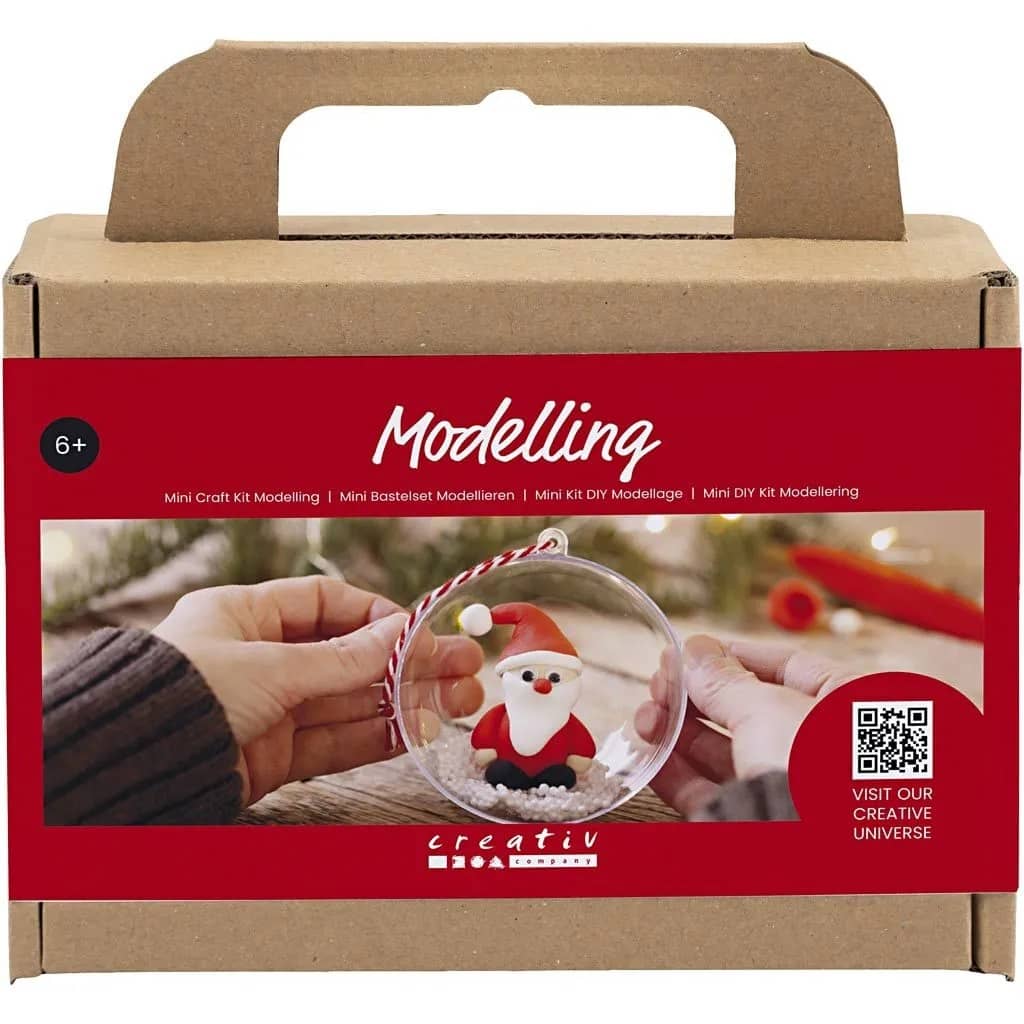 Kerstbal Kerstman knutselen | Mini knutselset | 8 cm