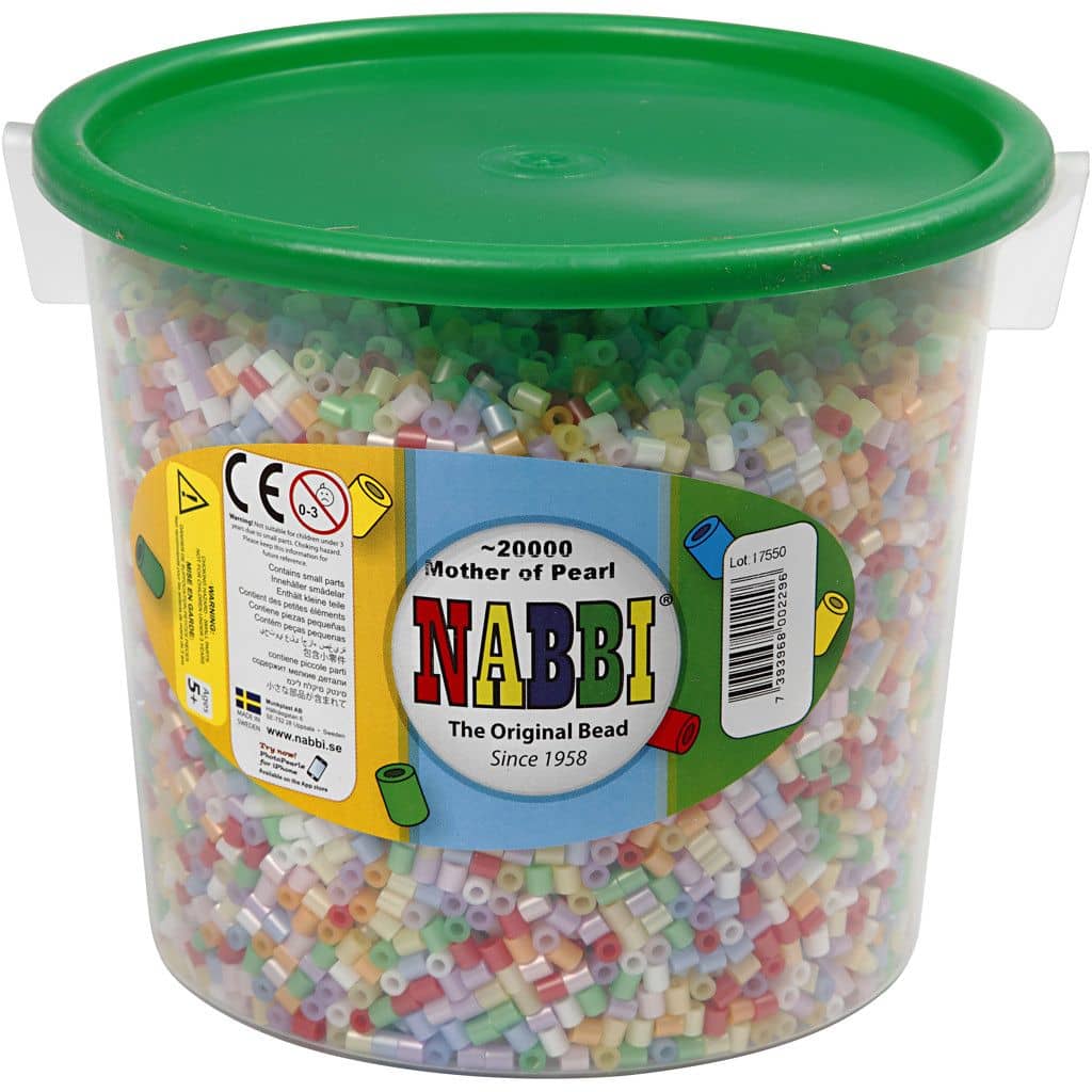 Nabbi strijkkralen parelmoer