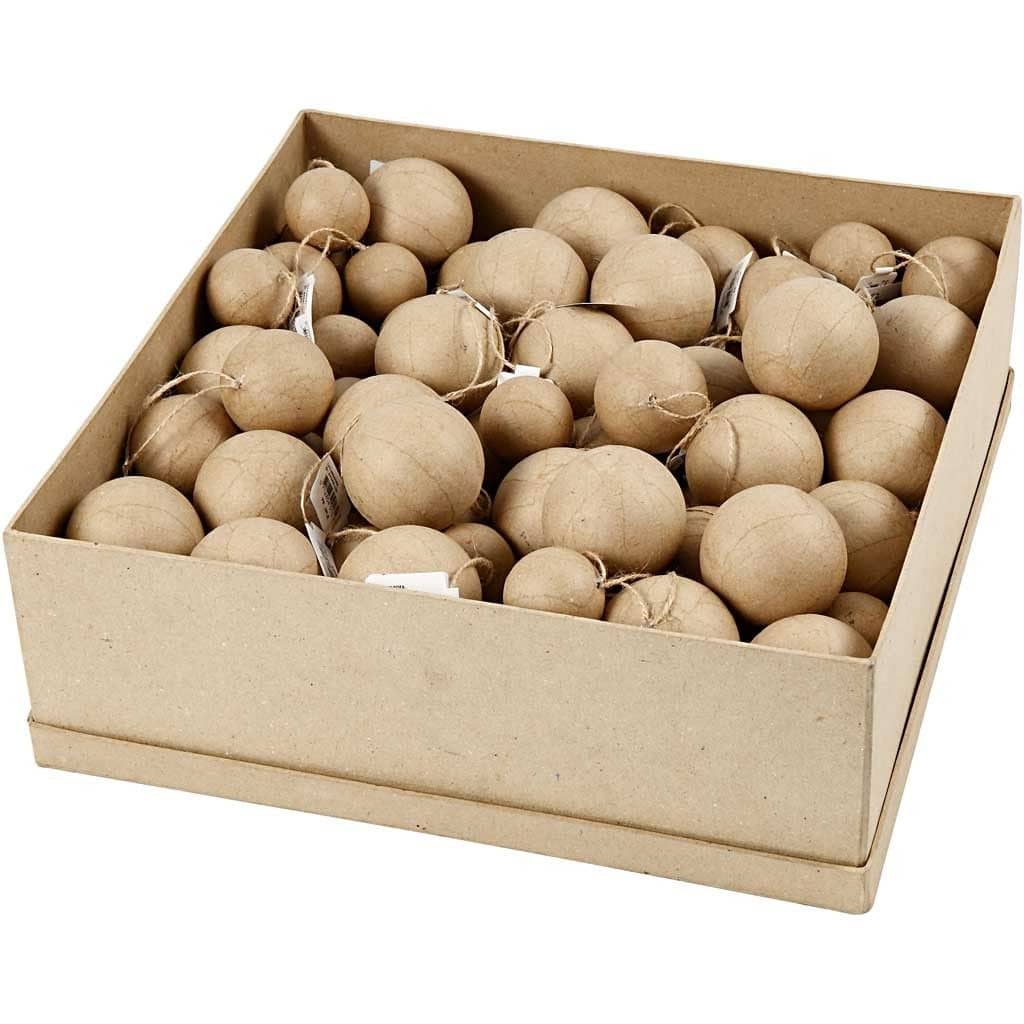 Papier-maché kerstballen