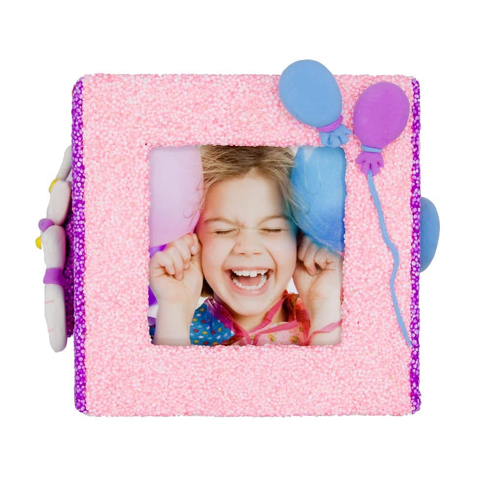 Pennenbakje met fotolijst versierd met Foam en SIlk Clay