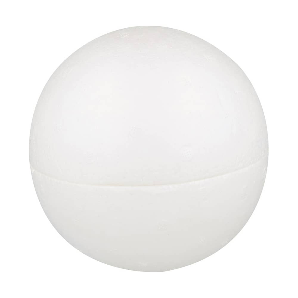 Styropor bal van 14 cm, 2 delen, hol