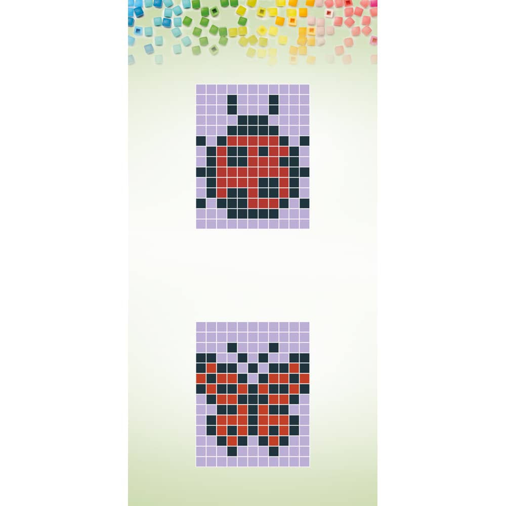 Pixelhobby Sleutelhanger Patroon Lieveheersbeestje en vlinder