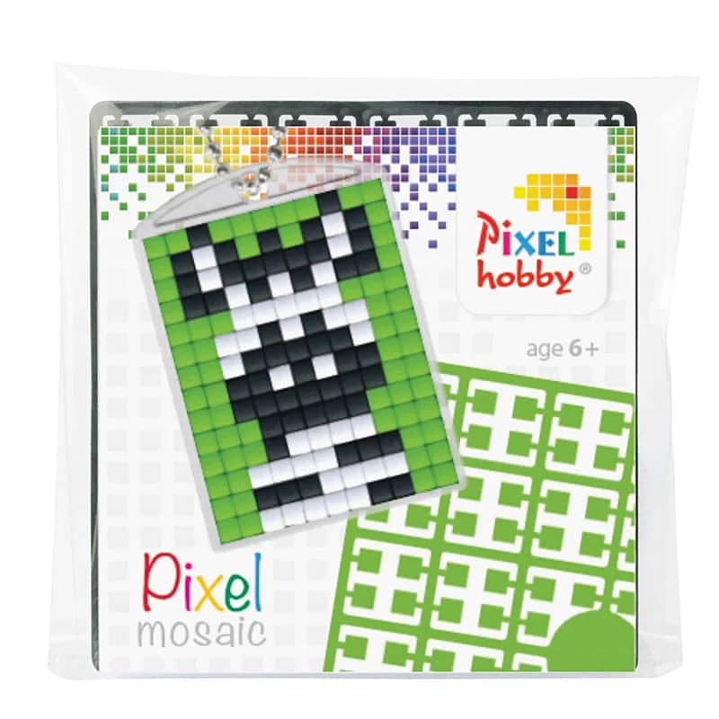 Knutselpakket Pixelhobby sleutelhanger Zebra