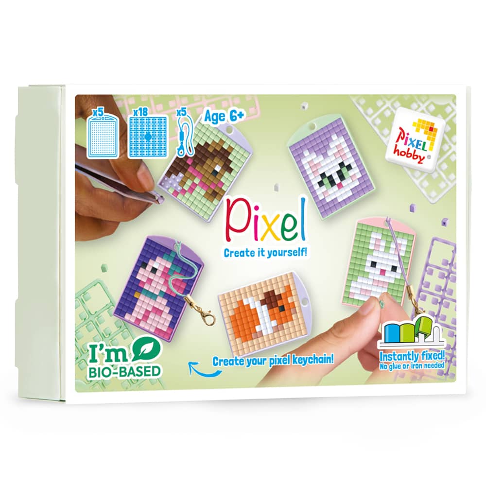 Pixelhobby themabox sleutelhangers maken - Huisdieren