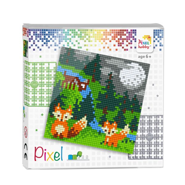 Pixelhobby set voor kinderen - Vosjes