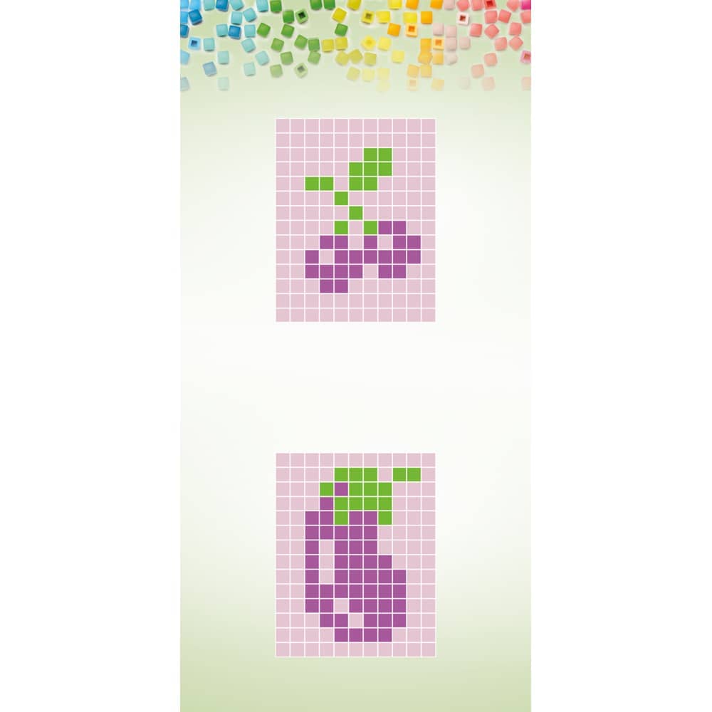 Patronen Pixelhobby Sleutelhanger Kers en Aubergine