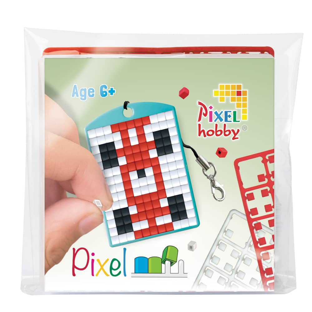 Set voor het maken van een Pixelhobby Sleutelhanger met Racewagen