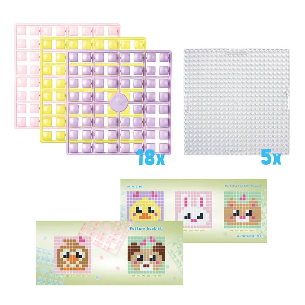 Inhoud Pixelhobby XL thema box Kawaii huisdieren