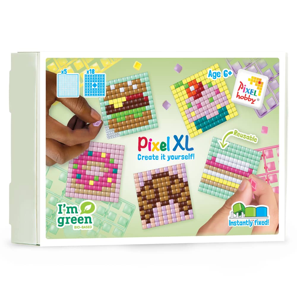 Pixelhobby XL | Thema Box Snacks | incl. 5 basisplaten