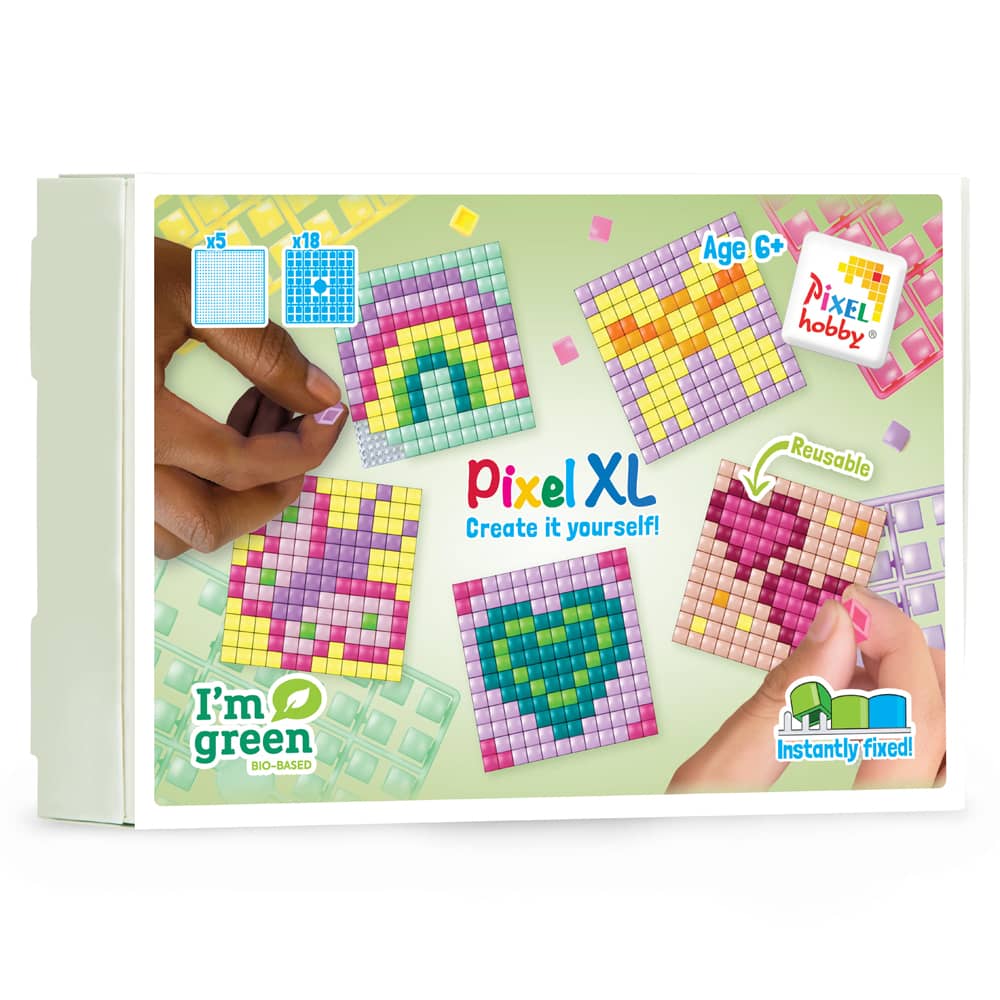 Pixelhobby XL Themabox Strikjes en Hartjes