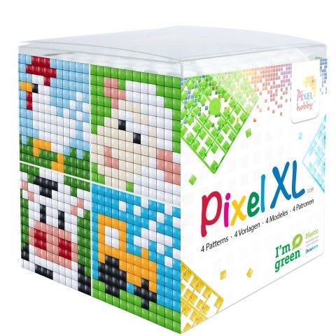 Pixelhobby XL Kubus voor het pixelen van boerderij dieren en een tractor. 